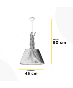 LAMPADARIO "WOODY" LEGNO E SABBIA, E27